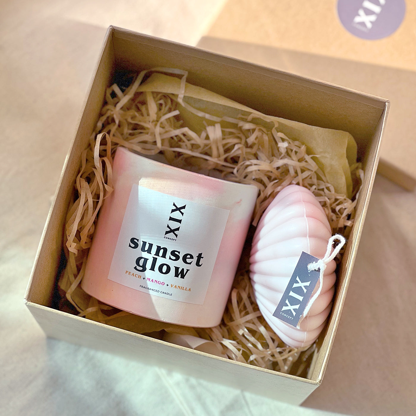 Summer Concrete Candle Gift Set